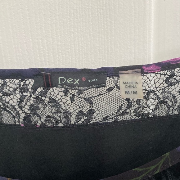 Dex Medium Pleated Lace Floral Adjustable Strap Dress - Picture 6 of 11